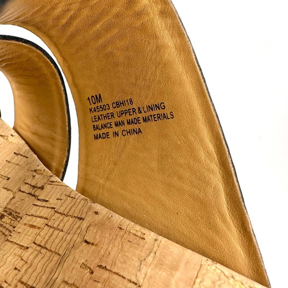 Kork-Ease Menzie Banded Wedge Cork Slide Sandals Black Leather NWOB Size 10M - Picture 9 of 12